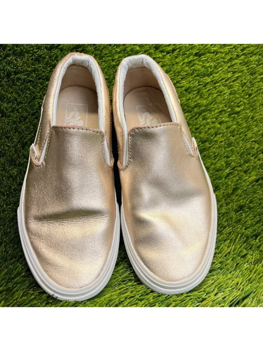 Vans Classic Slip-On Womens Size 5.5 Rose Gold Athletic Skate Shoes Sneakers